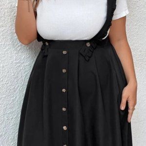 Black suspender skirt